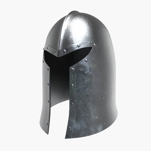 barbuta medieval helmet 3ds
