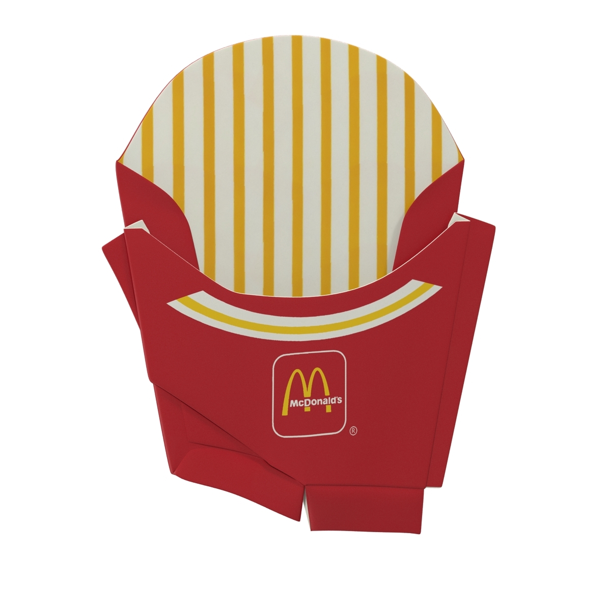 c4d crumpled french fry box