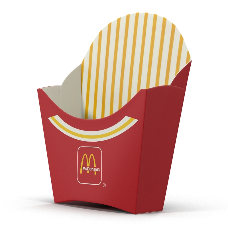 Leere Pommes-Frites-Box McDonalds 3D-Modell - TurboSquid 1026834