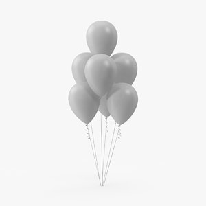 bunch balloons 3d model