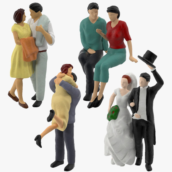 3d model miniatures couples love