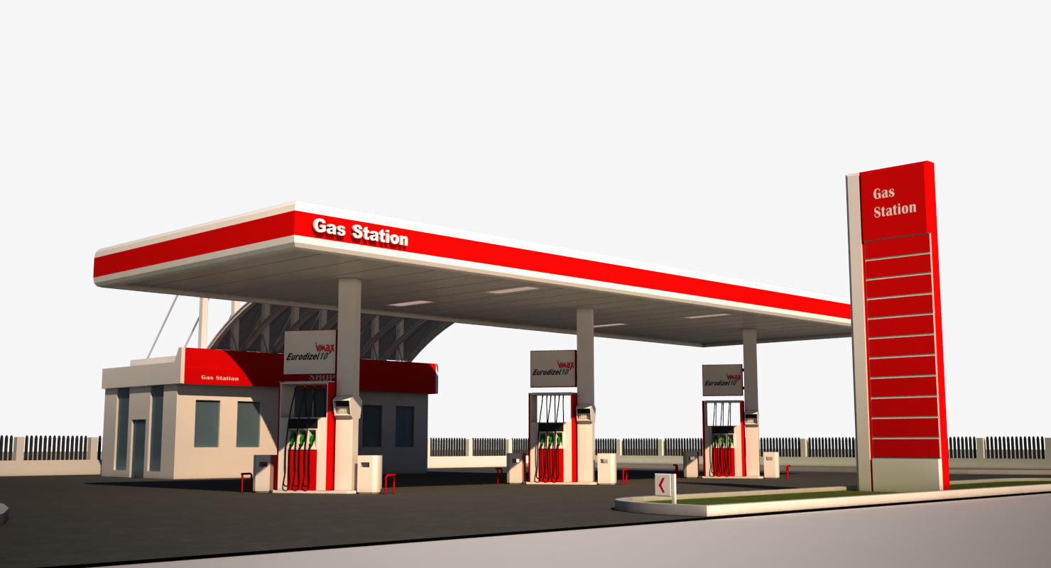 gas station 3d model