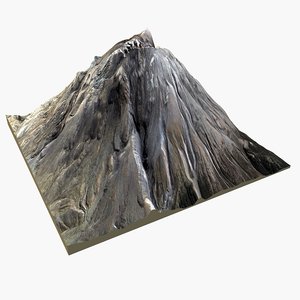 mountain volcano 3d max