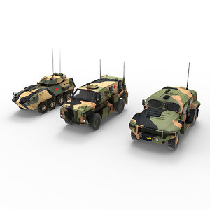 3d model of australian army vehicles