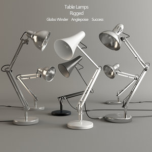 3d set table lamps rigged