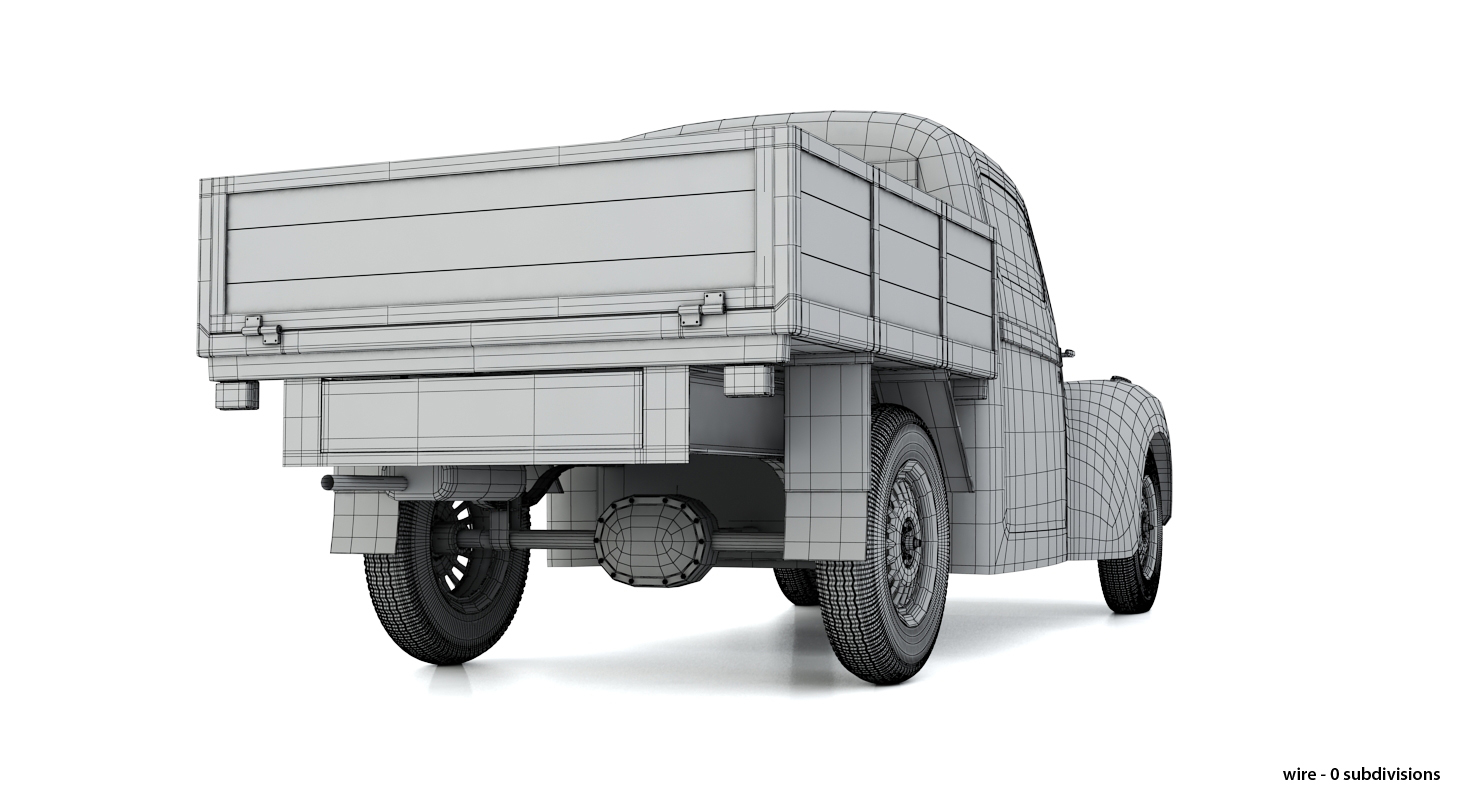 老皮卡车3d模型