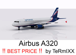 airbus a320 aeroflot 3d model