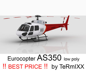 helicopter eurocopter as350 3d max