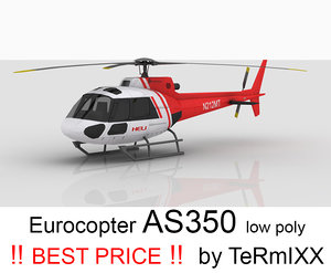 helicopter eurocopter as350 3d model