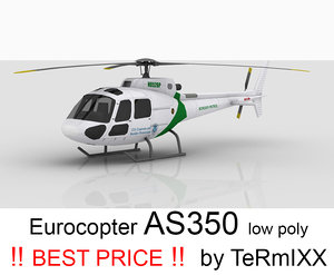 helicopter eurocopter as350 3d max