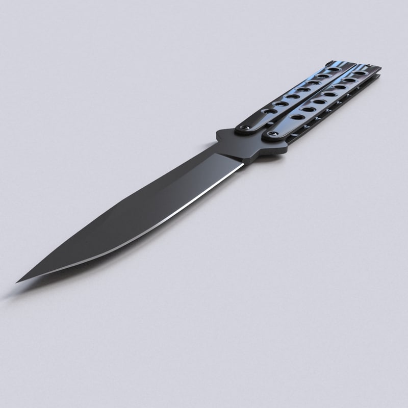 Download 3d Highpoly Butterfly Knife