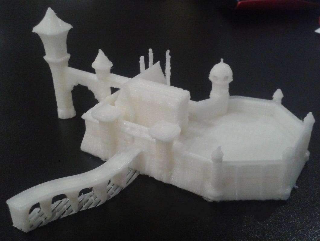 3d model of printable castle printed
