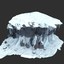 3d model rock snow