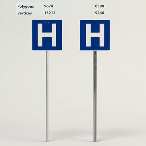 hospital signs 3d model