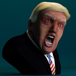 3d model donald trump rigged