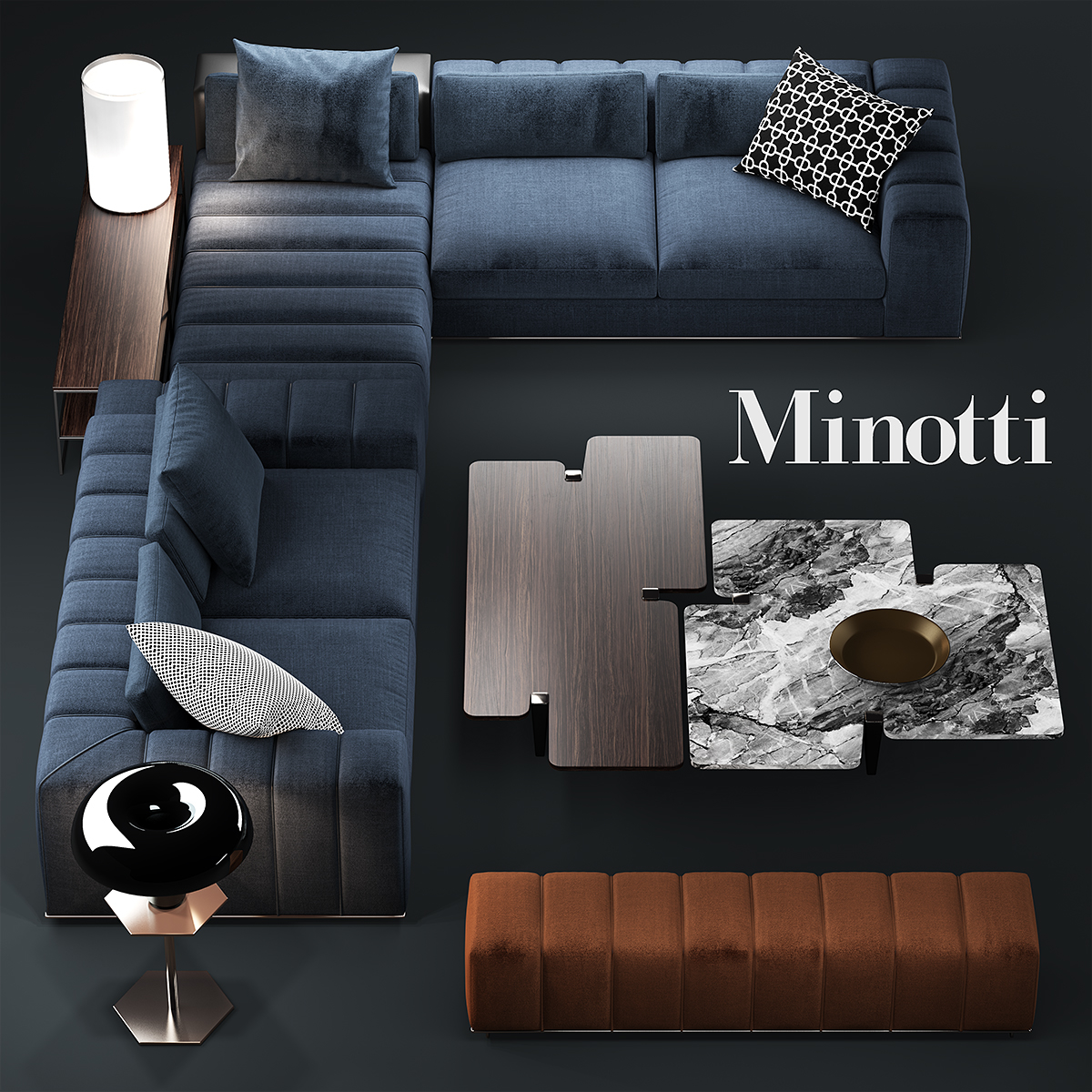 Sofa Minotti Freeman Model Sofa Minotti Freeman Model