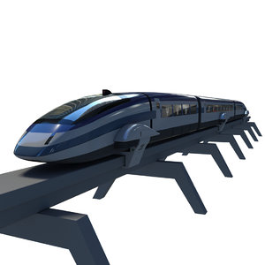 3d futuristic train model