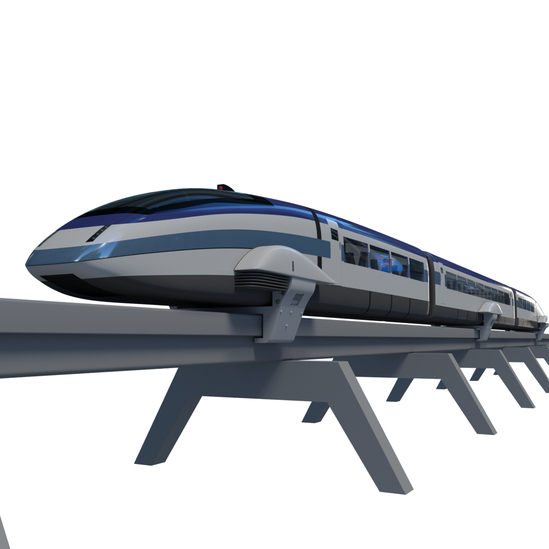 3d Futuristic Train Model