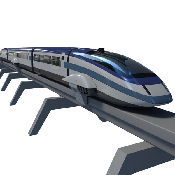 3d futuristic train model