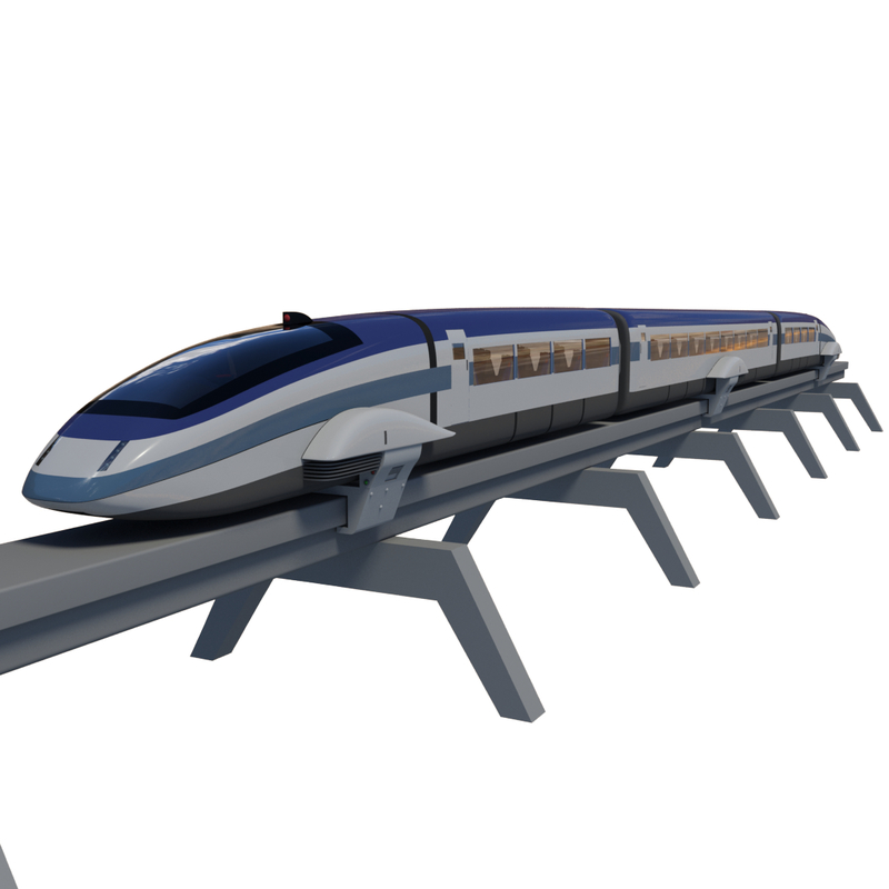 3d futuristic train model