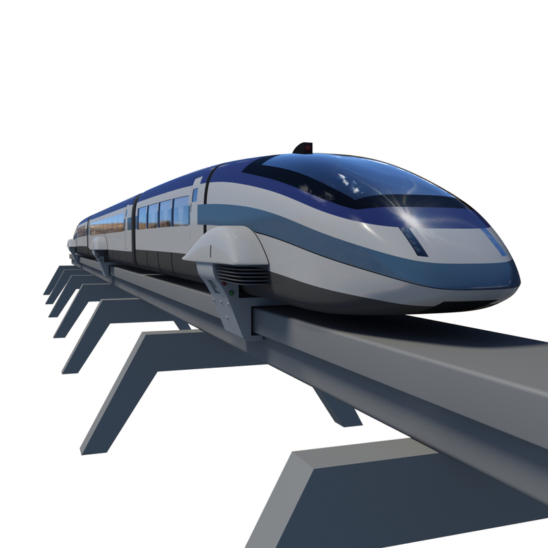 3d futuristic train model