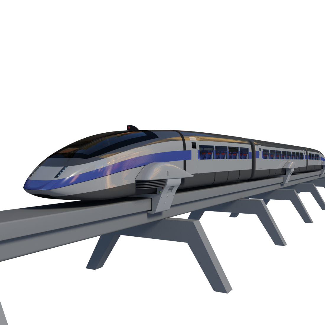 未来派的火车3d模型