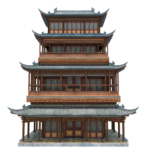 ancient chinese house 3d max