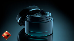 3d model of facial creme jar