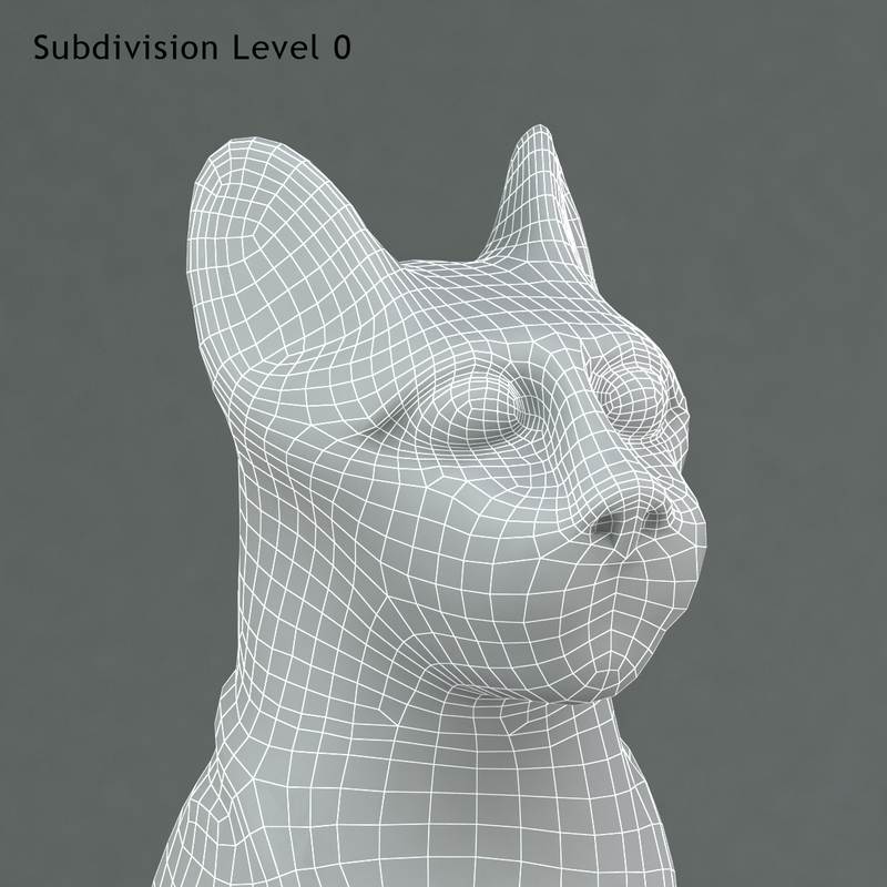 3d 3ds egyptian cat statue