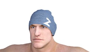 fitted beanie 3d model
