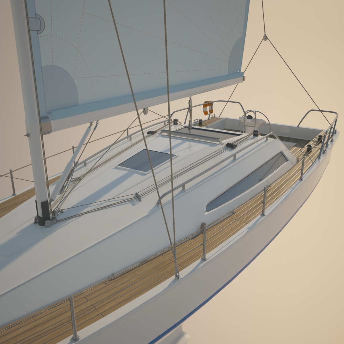 princess ii sailboat sails 3d max