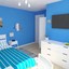 3d model small bedroom scene 4