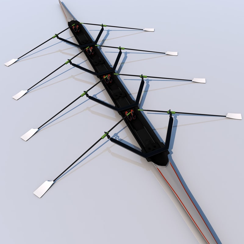 rowing boat 3d model