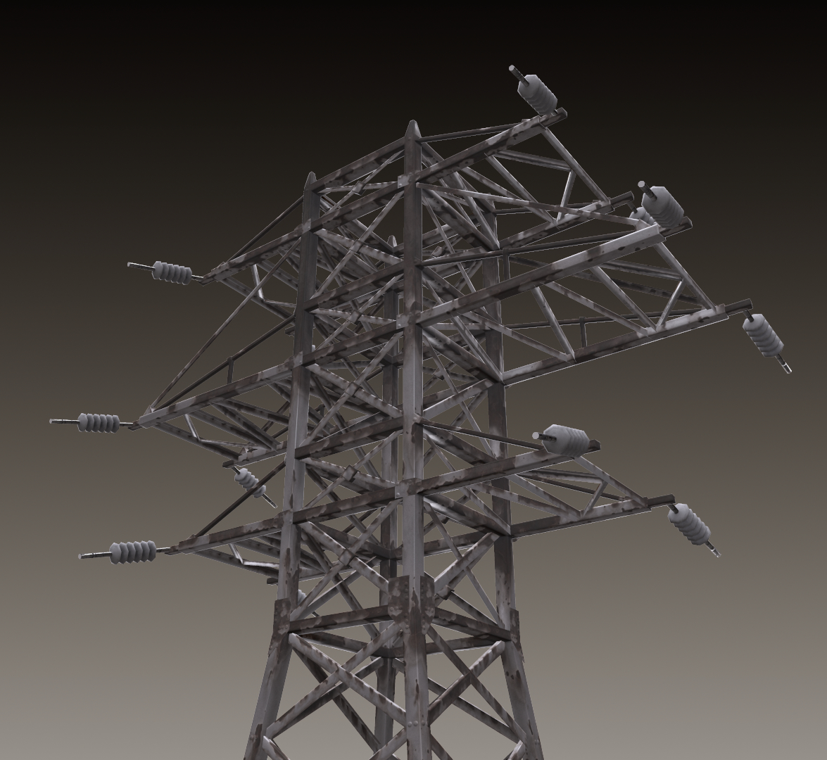 3d electricity transmission tower model