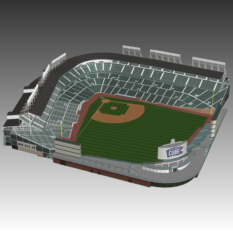 3d model wrigley field