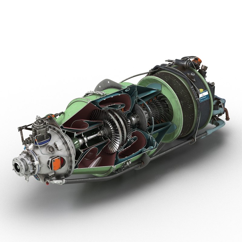 3d model turboprop aircraft engine canada