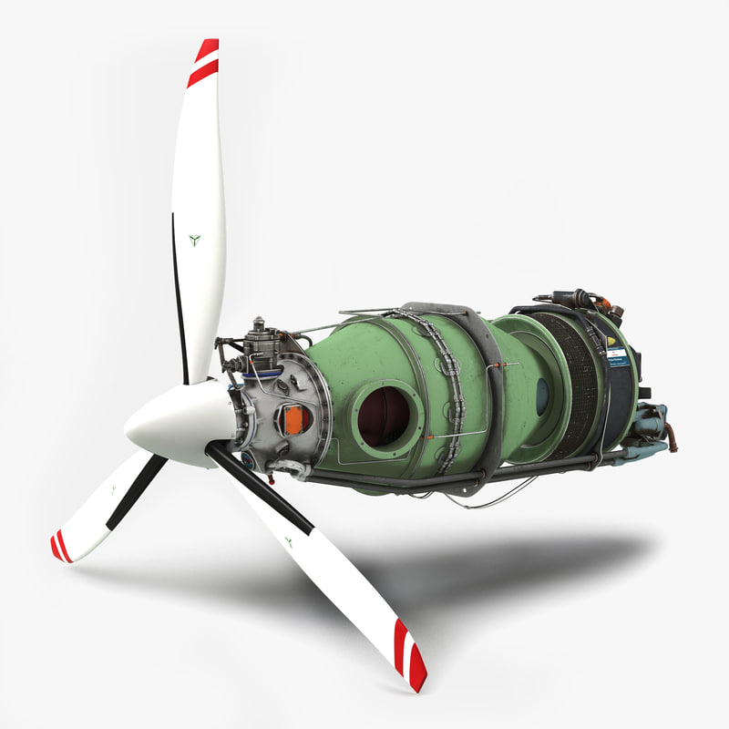ターボプロップ航空機エンジンプラット・アンド・ホイットニーカナダPT6 2 3Dモデル3Dモデル