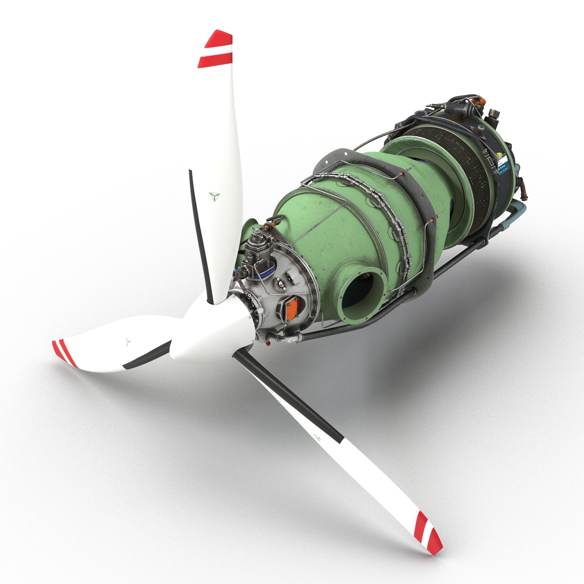 涡轮螺旋桨飞机发动机普拉特和惠特尼加拿大pt6 2 3d模型3d模型