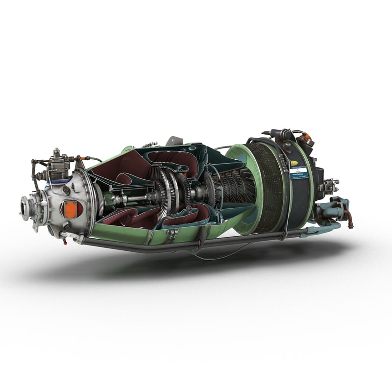 3d model turboprop aircraft engine canada