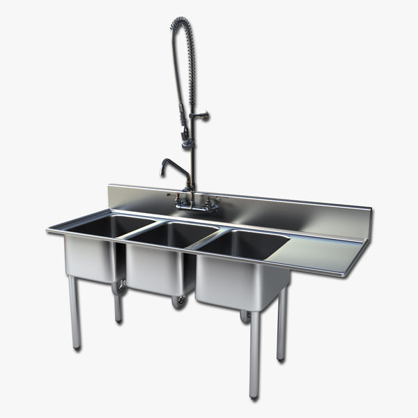 commercial sink 3d max