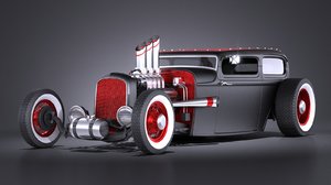 3d model hotrod 1929 ratrod