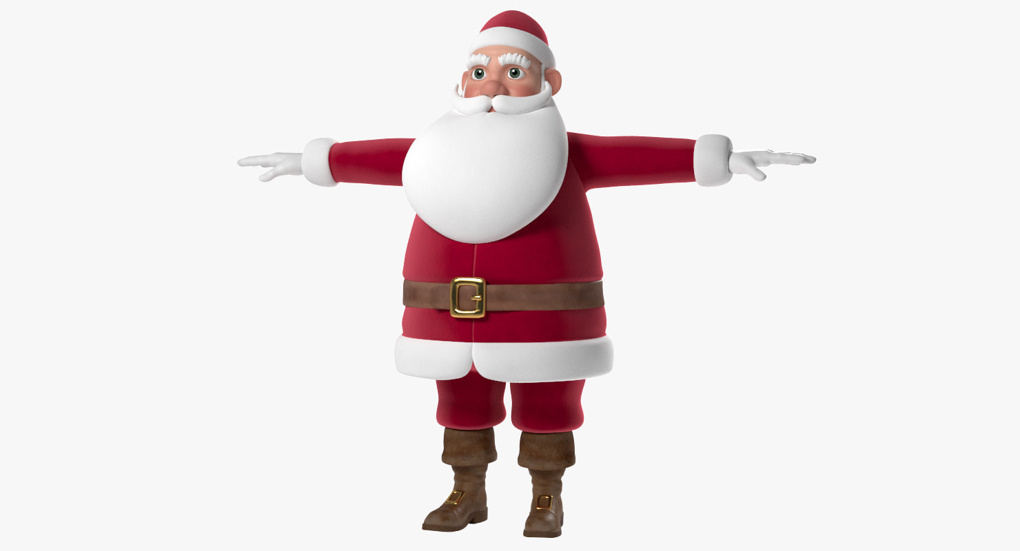 santa claus 3d drawing