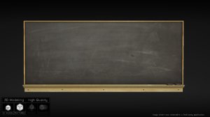 chalkboard chalk 3d model
