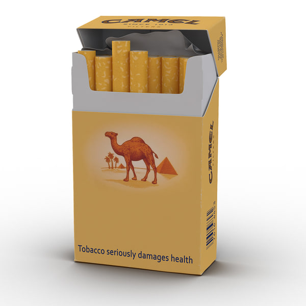 3d Model Opened Cigarettes Pack Camel