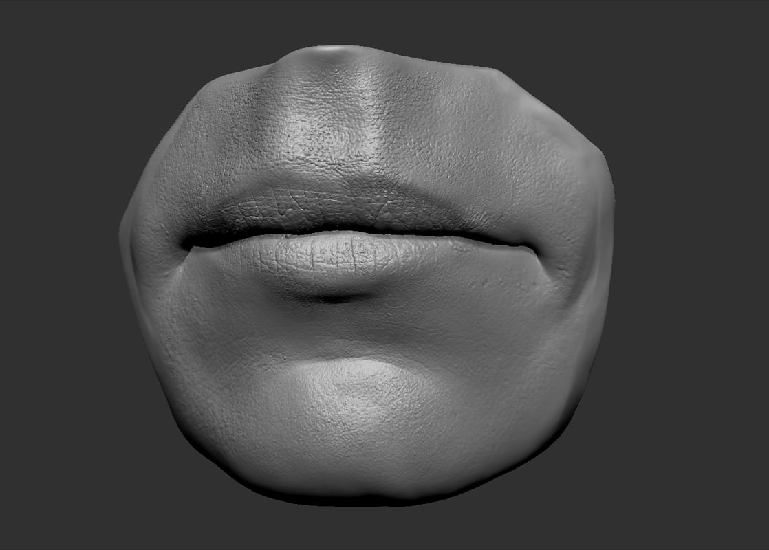 3d model head parts lips