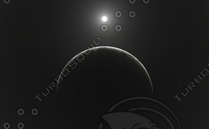 Moon or planet and stars