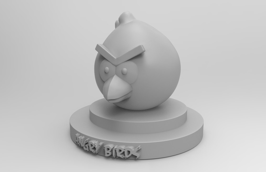 print birds angry 3d obj