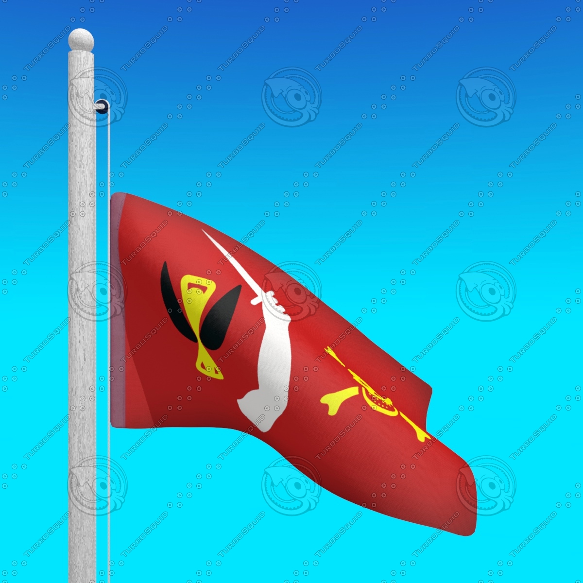 pirates旗帜 - 动画系列3d模型