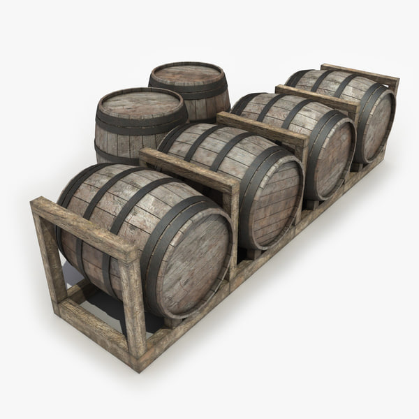 barrels modeled games 3d obj