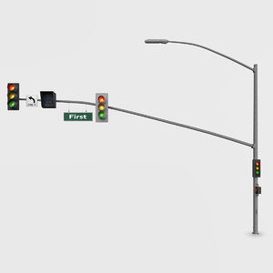 traffic signal 3d model